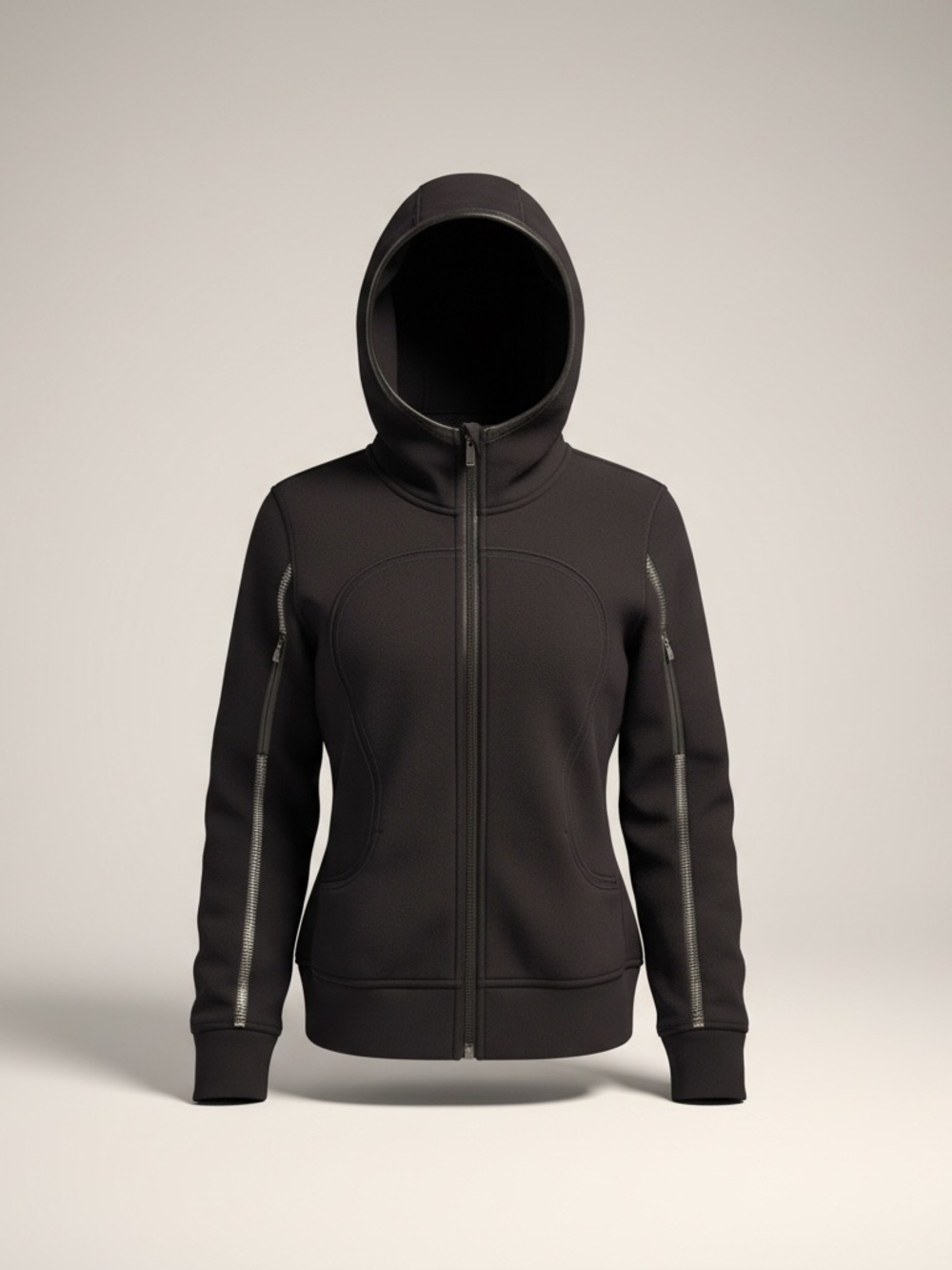 Lululemon Black Hooded Zip-Up Jacket